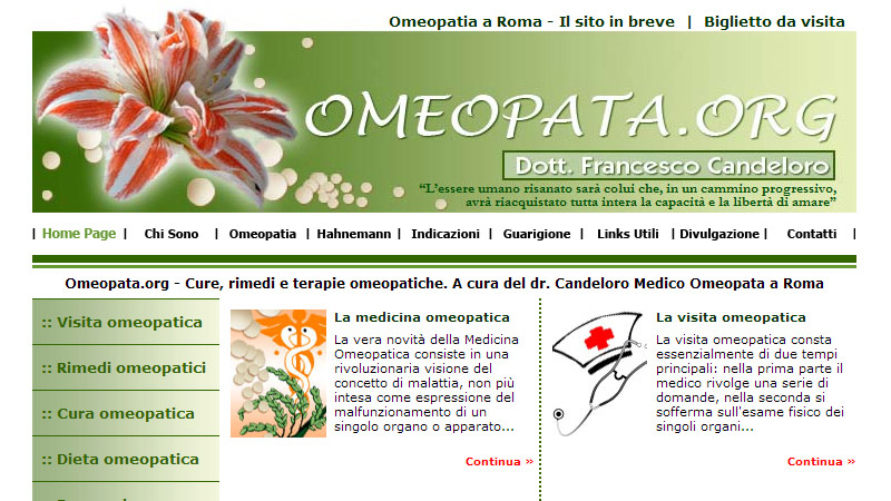 Omeopata - Gallery siti web